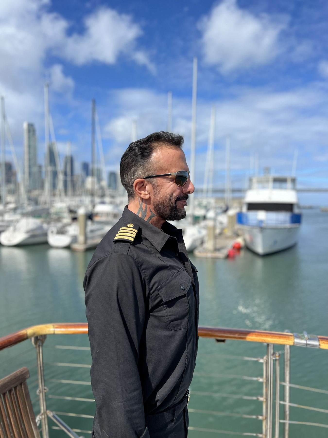 Captain Arlan at a San Francisco marina