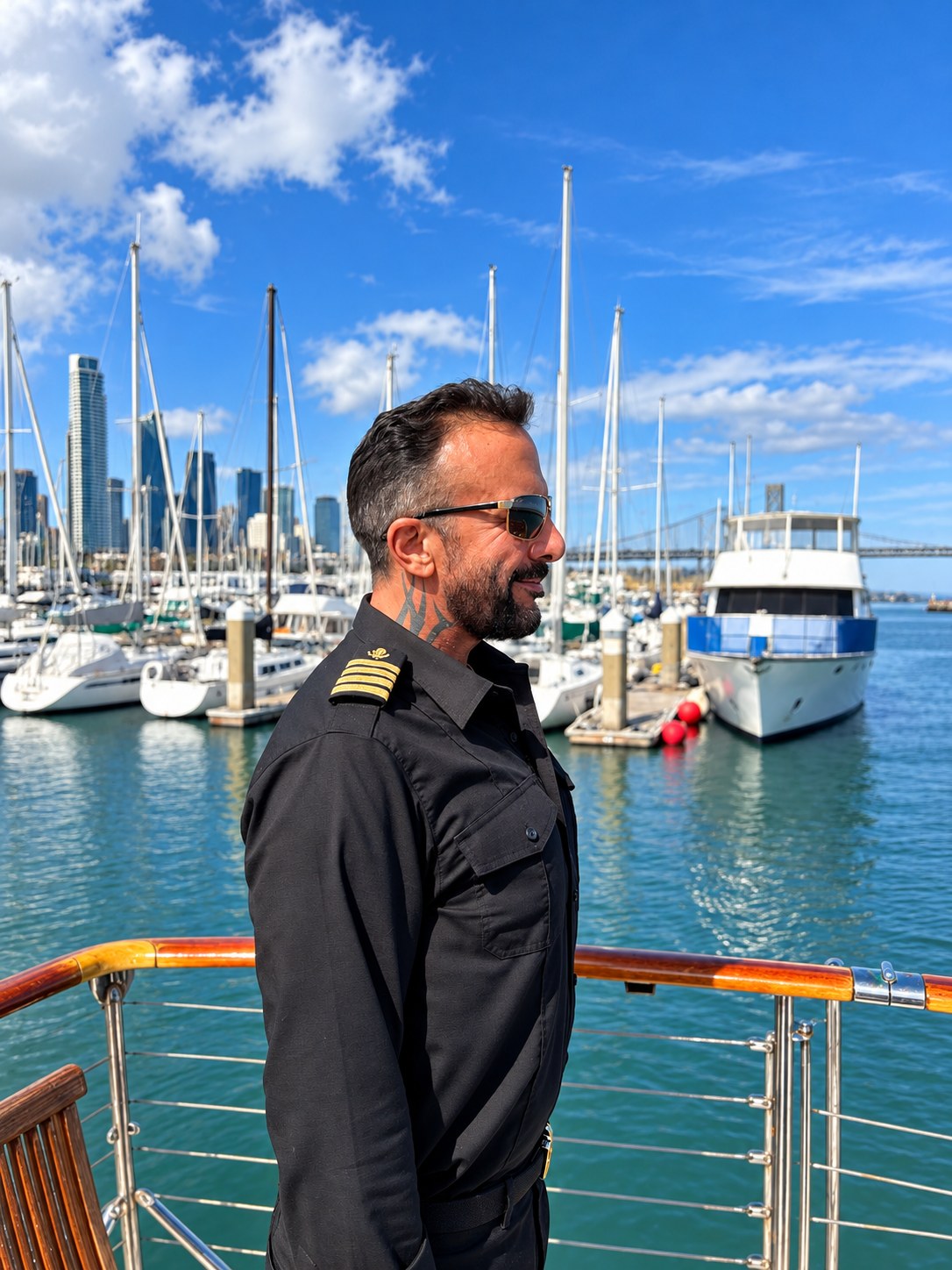 At the marina